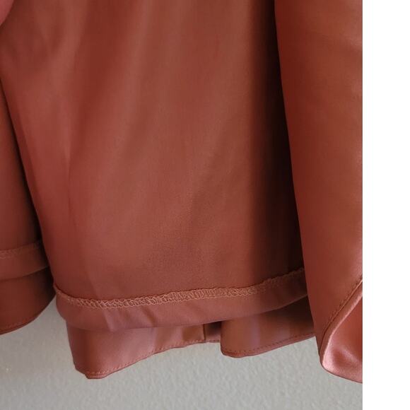 DO+BE Satin Off Shoulder Sweetheart Neck Fit & Flare Dress Almond Medium NEW - Picture 10 of 11